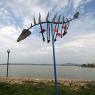 An artwork on the beach