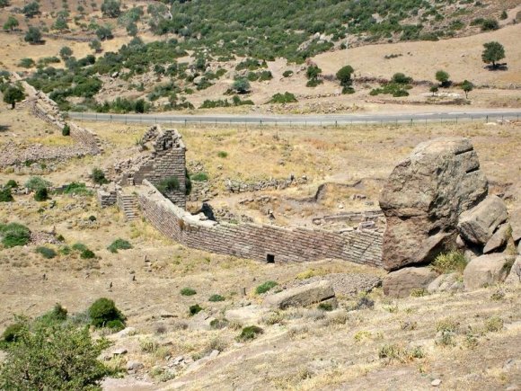 Rampart in Behramkale.