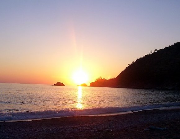 Sunset in Kabak Beach