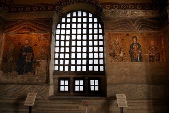 Two mosaic on the south gallery.