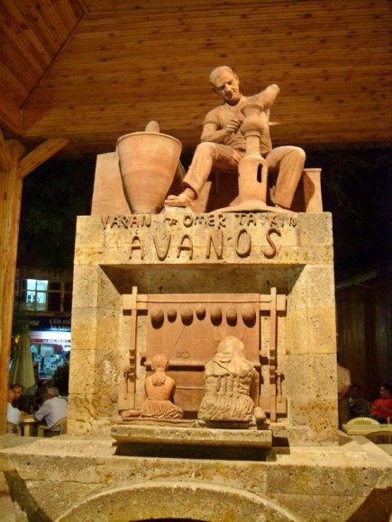 Sculpture in Avanos Center.