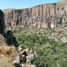 Ihlara Valley is a 16 km long gorge cut into volcanic rock.